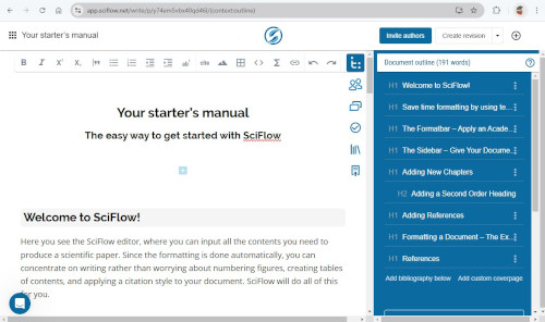 Screenshot of Sciflow