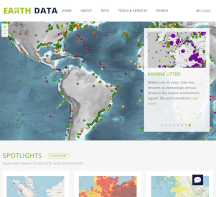 view of earth data webpage